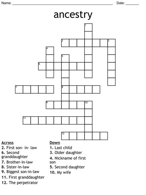 ancestry or parentage crossword clue  The Crossword Solver finds answers to classic crosswords and cryptic crossword puzzles